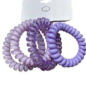 NWT Set of 4 Purple Spiral Hair Ties